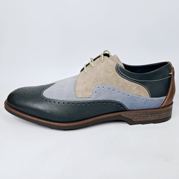 Stacy Adams Kitt Wingtip Leather Oxfords Multicolor Two-Tone Men's Size 11 NWB - Picture 8 of 12